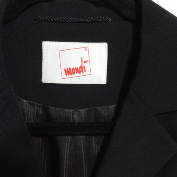 MONDI by Escada sz 42 / 10 Blk Wool Blend Stretch Blazer Jacket Vintage - Picture 5 of 14